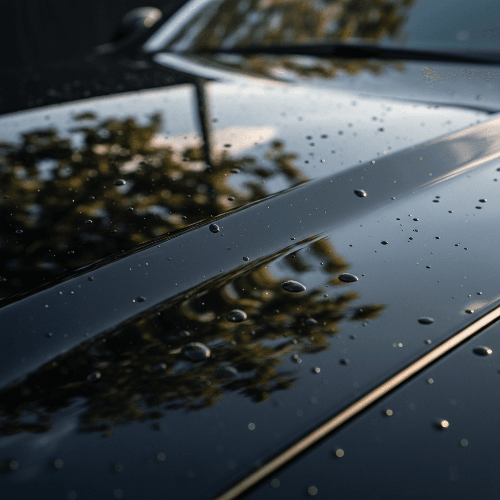 Half detailed SUV panel showing the difference